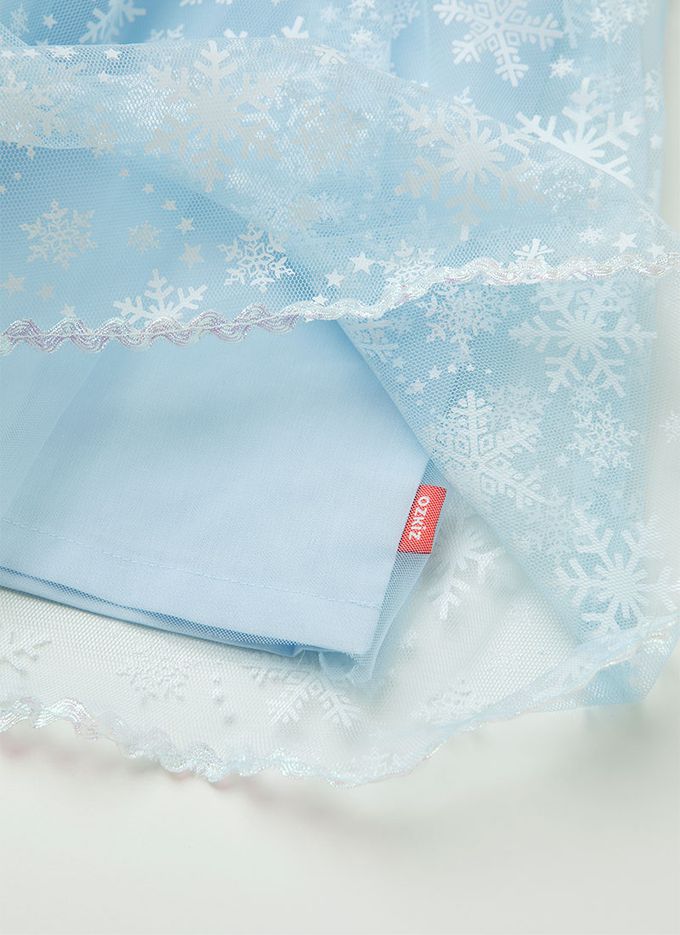 韓國 OZKIZ - 雪花亮片寶石裝飾連身洋裝-粉紫