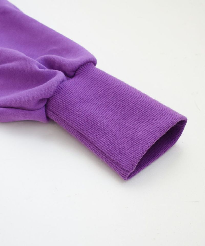 日本 zootie - 特色綁帶翻領長袖上衣-葡萄紫