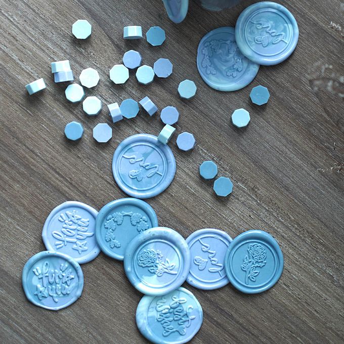 HAPPYMT - 火漆蠟粒大罐裝-日落前的海岸線-淡藍紫色系