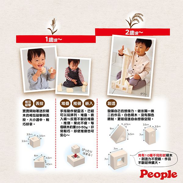 日本 People - 米的積木基礎組合