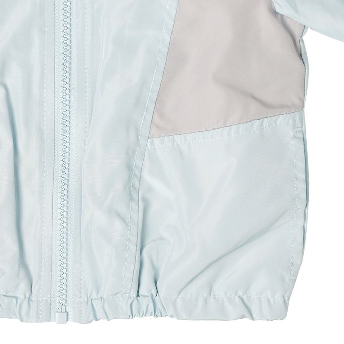 akachan honpo - 撞色拼接外套-淺藍色