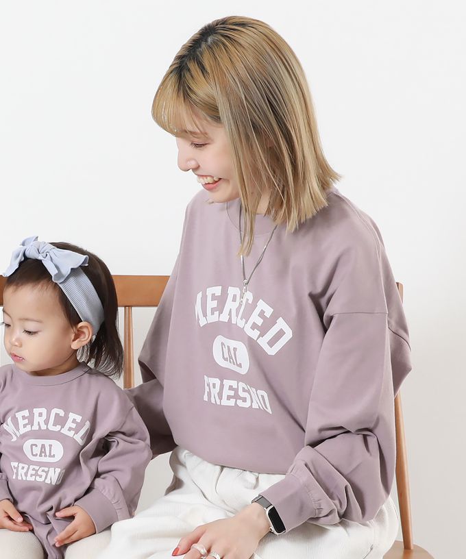 日本 devirock - [大人] 100%棉 定番印花長袖上衣-小熊領巾-濃綠