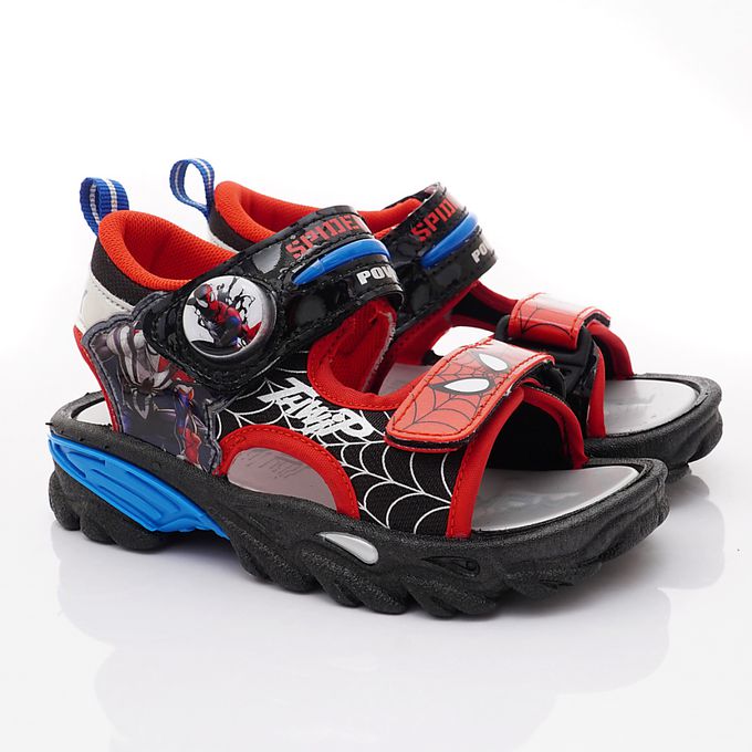 蜘蛛人電燈涼鞋-MNKT35102黑(中小童)-涼鞋-黑