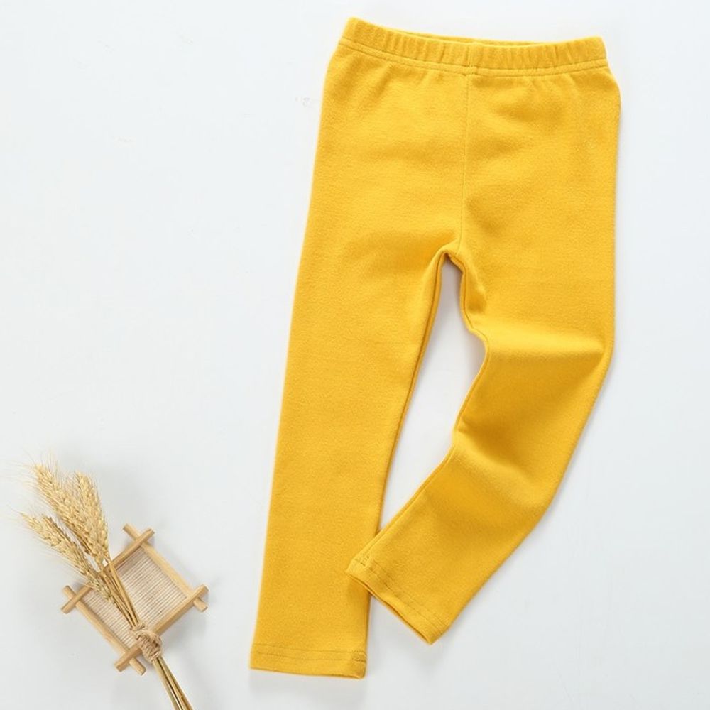 素色基礎內搭褲-黃色