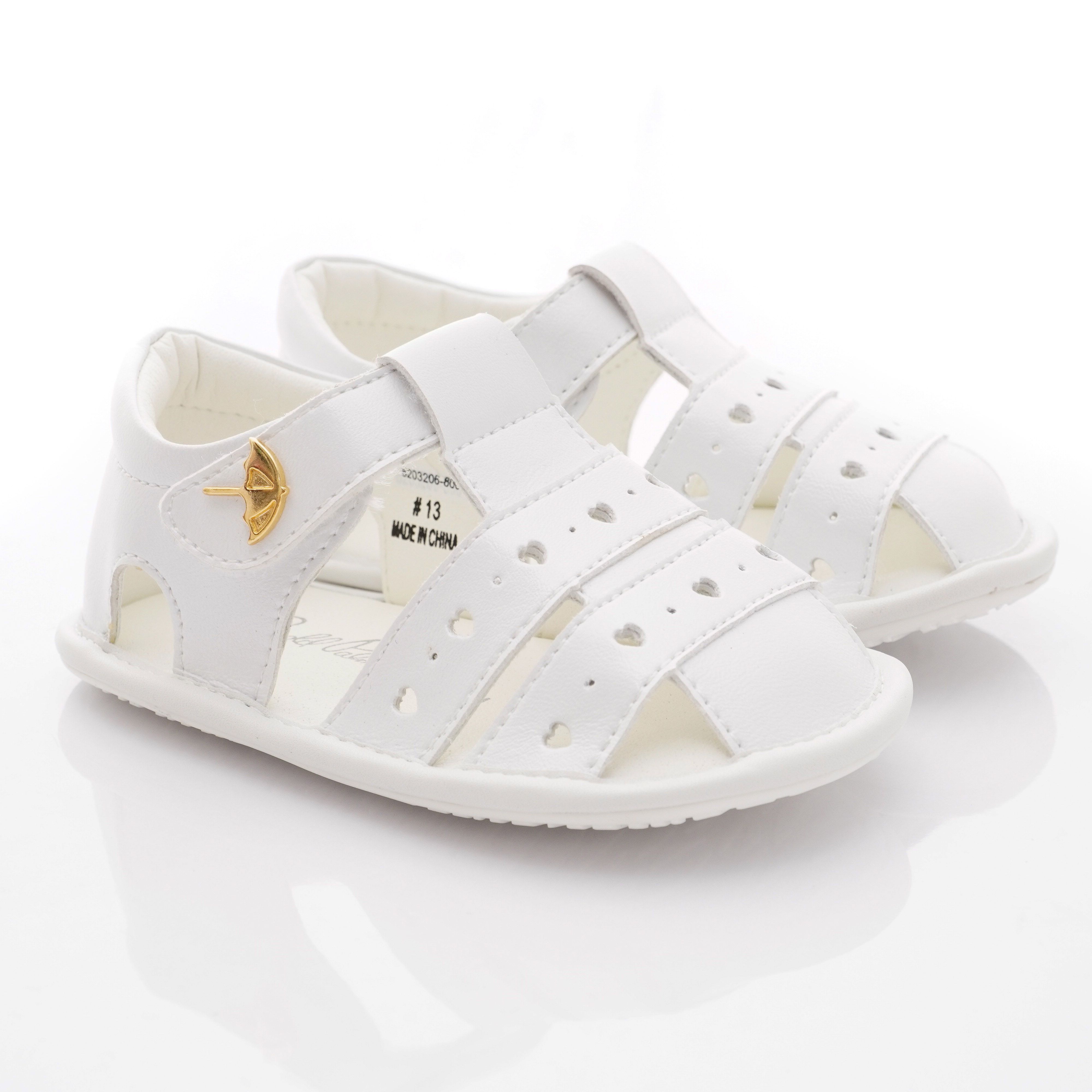 Arnold Palmer 雨傘牌 - 護趾軟軟學步涼鞋款(寶寶段)-白