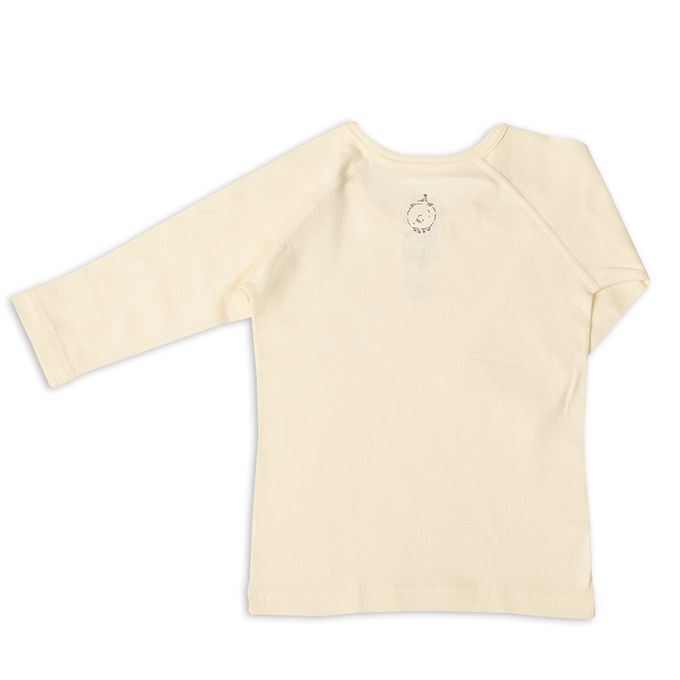 akachan honpo - ah長袖圓領上衣2件組-穿衣練習-象牙白色