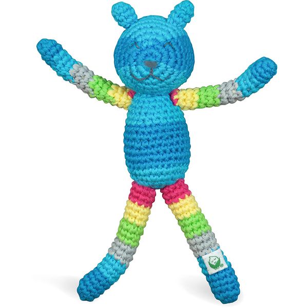 美國 green sprouts - 小綠芽寶寶安全有機棉玩具-藍色小熊