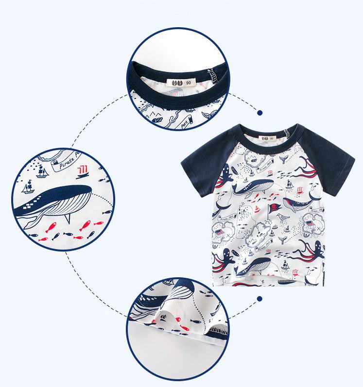 短袖棉T-鯨魚藏寶