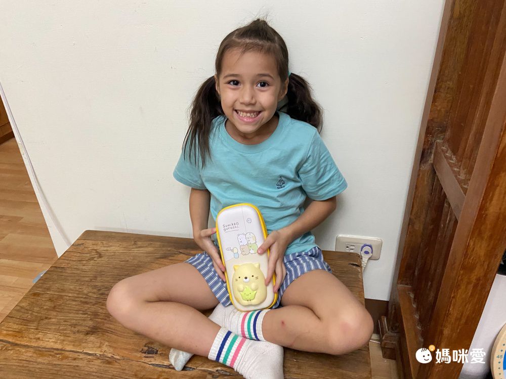 立體防水減壓鉛筆盒-卡通人物-角落生物白熊-粉色 (23.7x11.7x7.7cm)