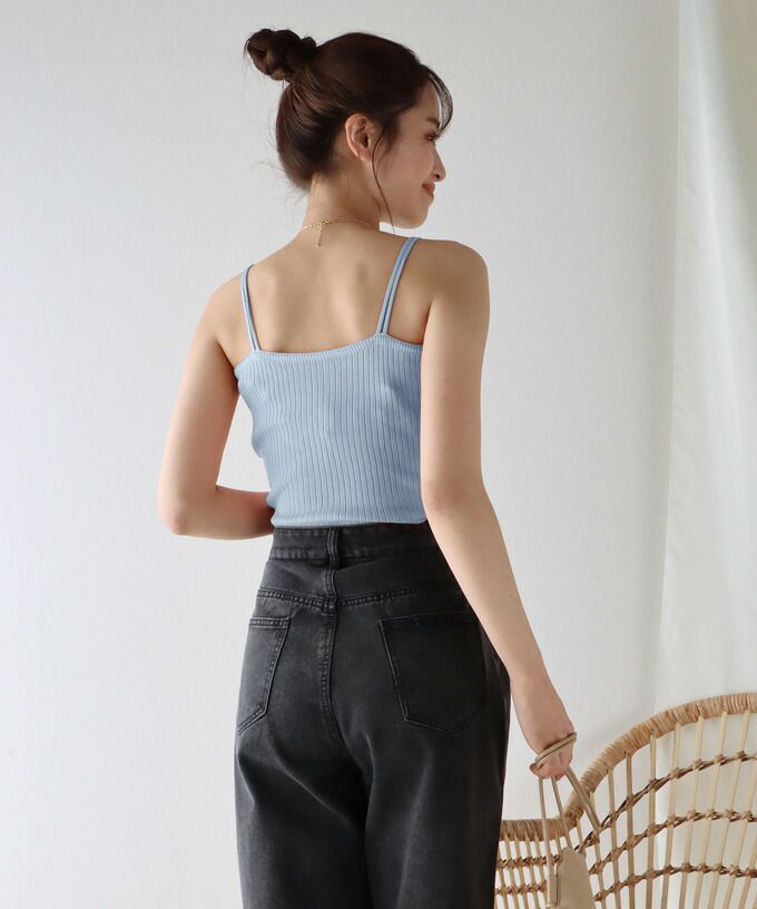 日本 BLUE EAST - 夏日必備彈性貼身細肩帶內搭/上衣-紫