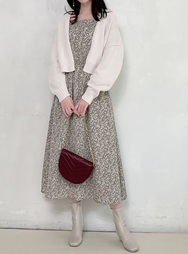 日本 GRL - 甜美開襟短版針織外套-淺卡其 (F)