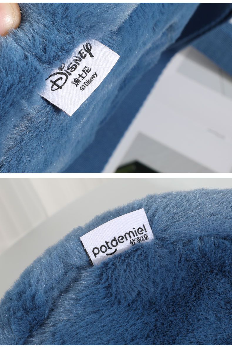 卡通毛茸茸造型後背包-卡通人物史迪奇-藍色 (30x7x32cm)