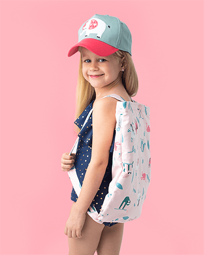 加拿大 flapjackkids - 防曬透氣棒球帽-大象