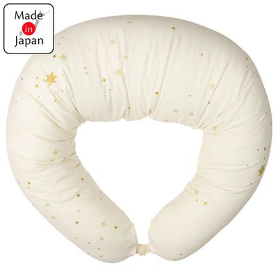 akachan honpo - 孕婦枕 星光金-米白色 (約120×20×19cm)-日本製