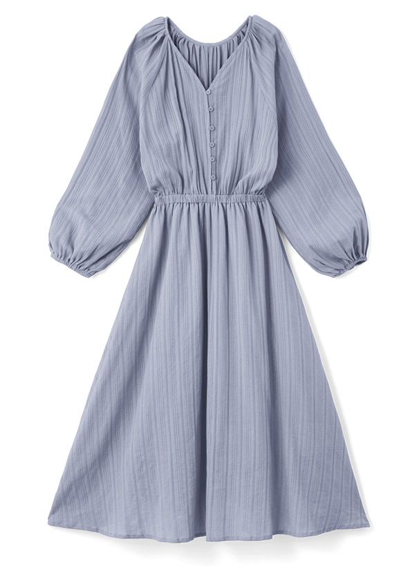 日本 GRL - 小步舞曲泡泡袖縮腰洋裝-軍綠