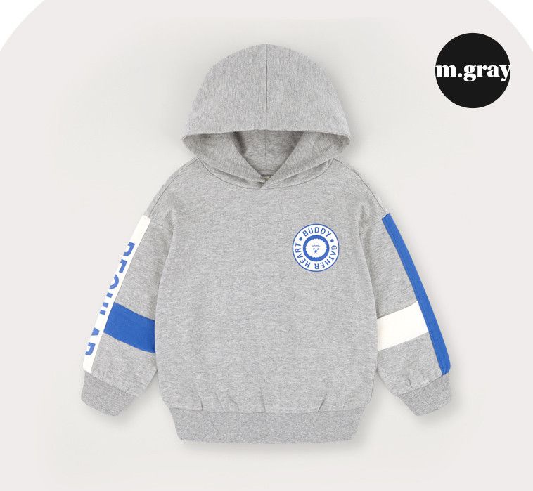 韓國 HEJMINI - 小白狗徽章連帽T