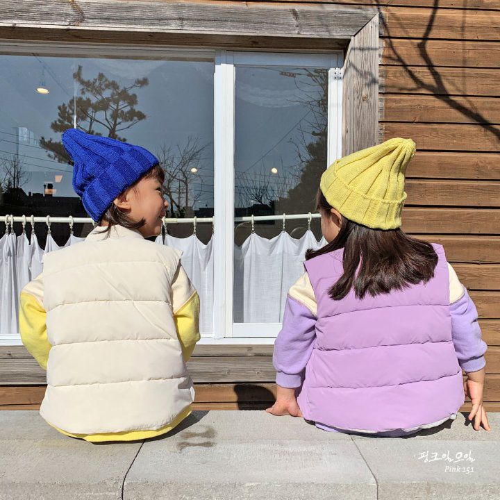 韓國 PINK151 - 輕量保暖羽絨背心-奶油白