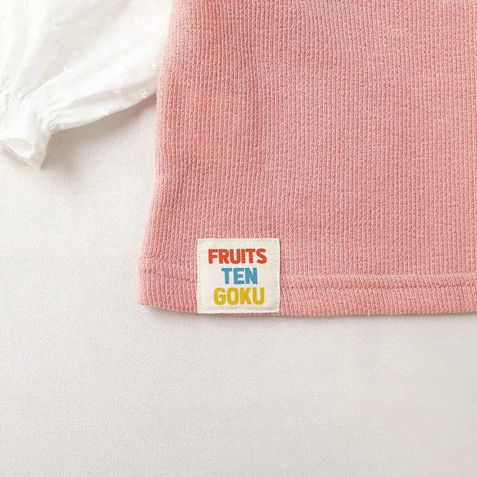 日本 ZOOLAND - 水果樂園 甜心草莓荷葉領長袖上衣-紅