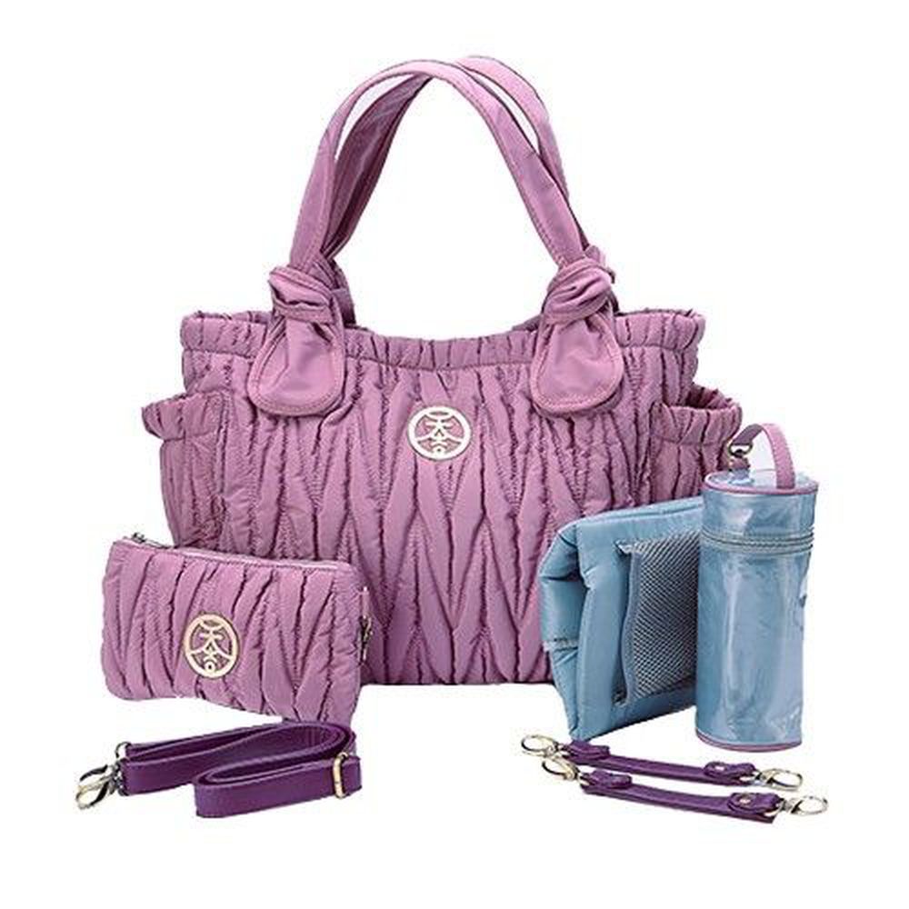 天大吉 - 時尚媽咪大型兩用包-愛麗絲媽咪-紫色