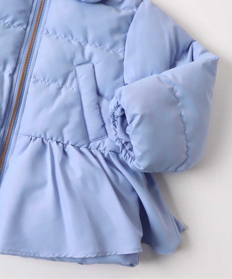 日本 apres les cours - [女孩最愛]愛心金釦夢幻荷葉鋪棉外套-酒紅