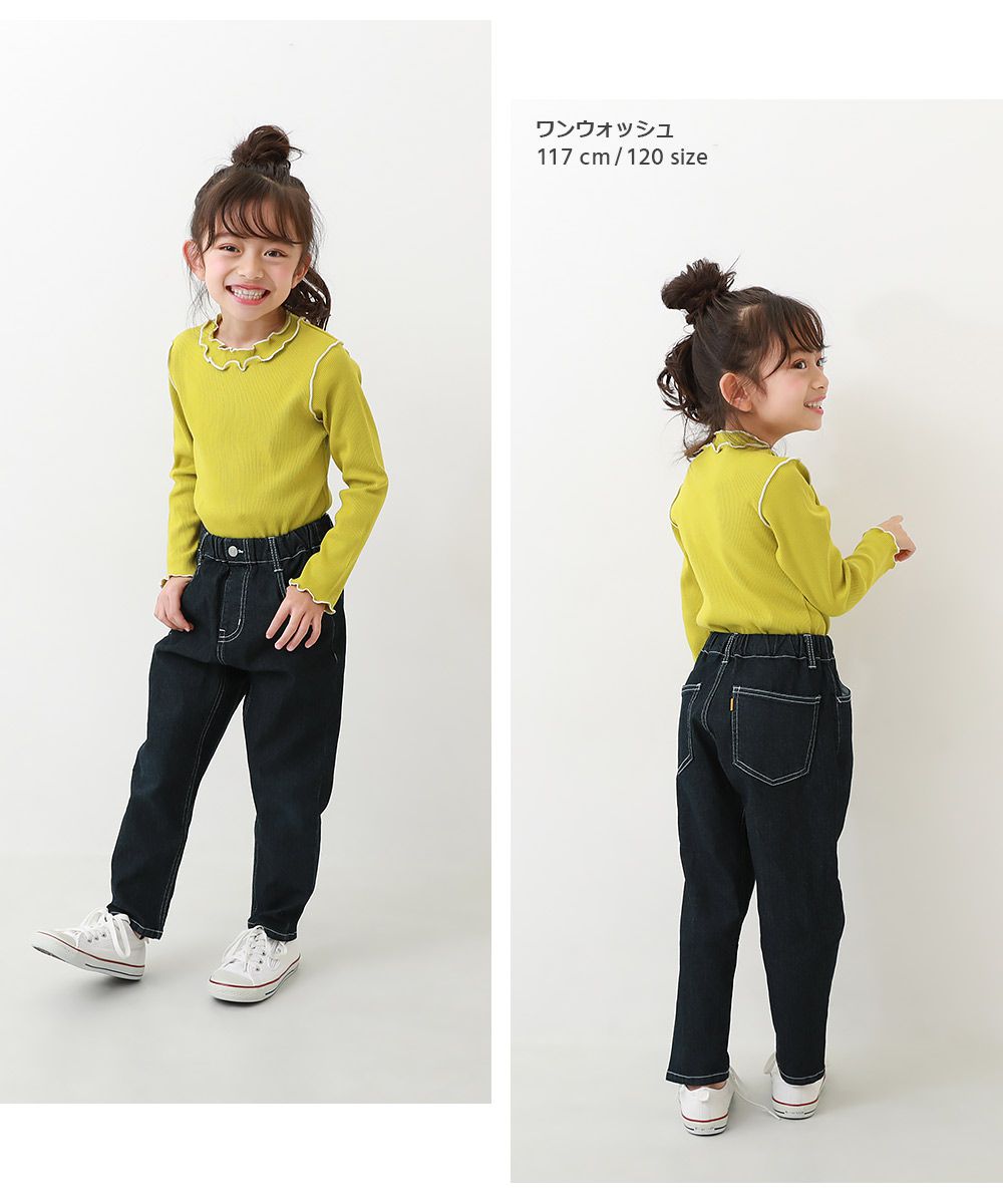 日本 devirock - RAKU DENIM系列 舒適丹寧褲-錐形款-海軍藍