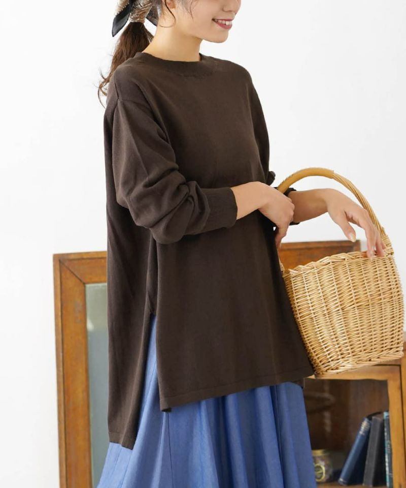 日本 zootie - 純棉薄針織百搭長袖上衣-黑