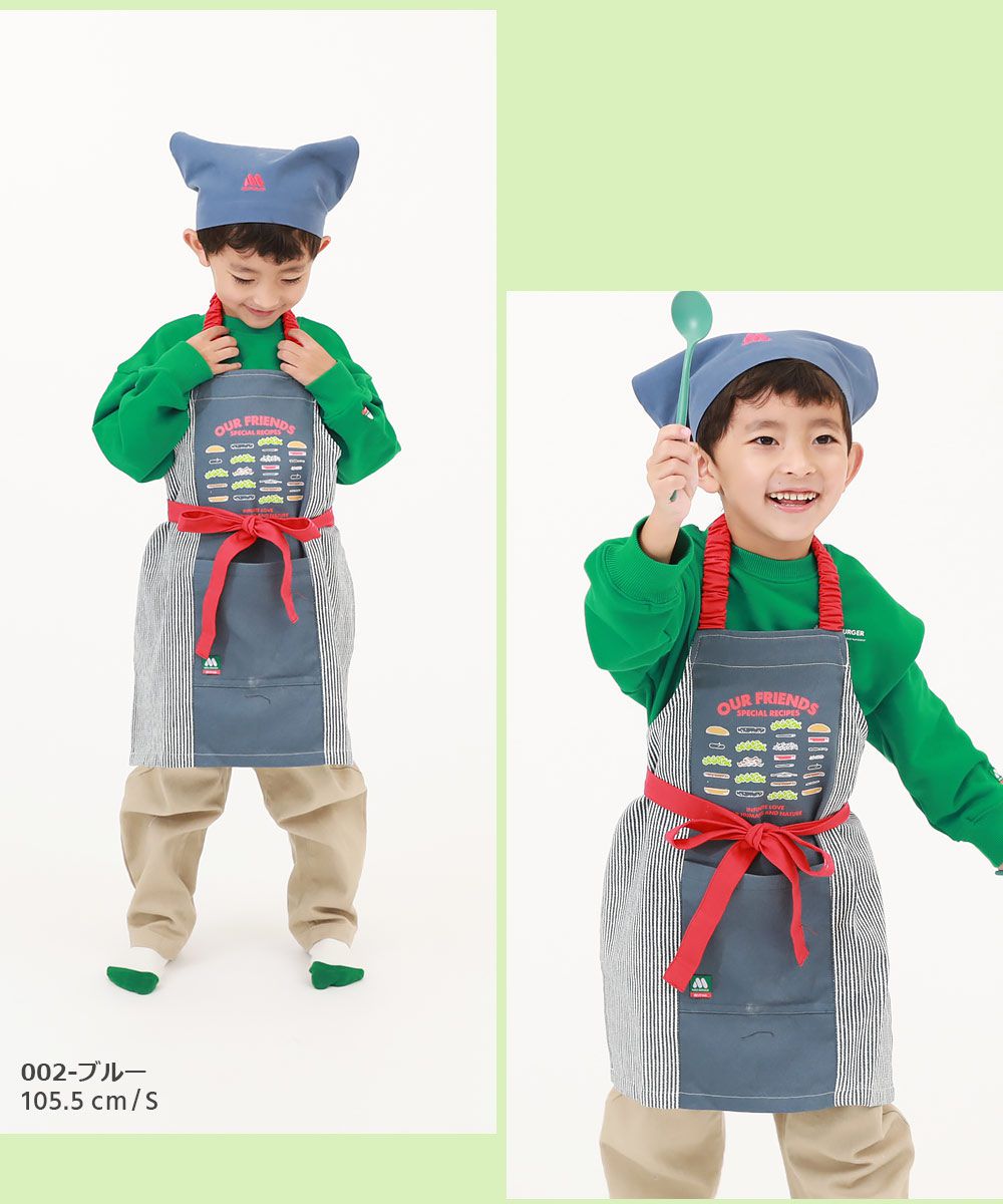 日本 devirock - 聯名限定 抗污材質厚磅圍裙3件組-含頭巾+收納袋-卡其綠