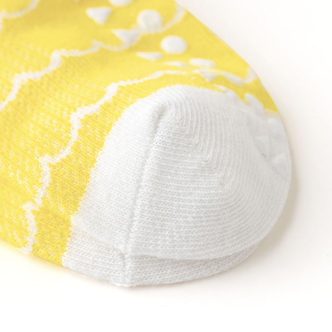 love, charlotte - 小熊字母點膠室內防滑網眼短筒棉襪-5 雙一組