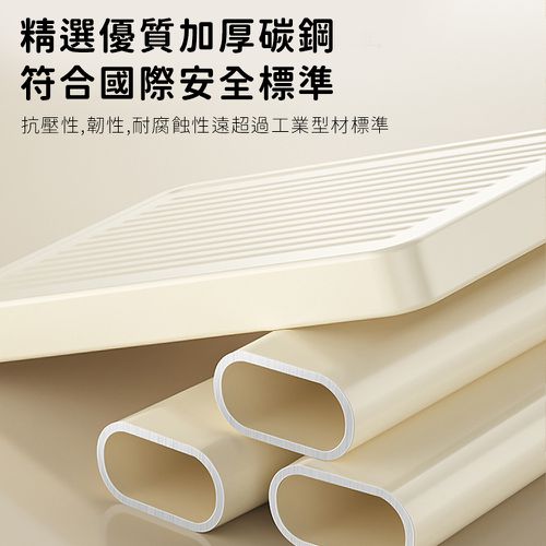三步梯碳鋼折疊梯/加厚多功能人字梯(奶油白)