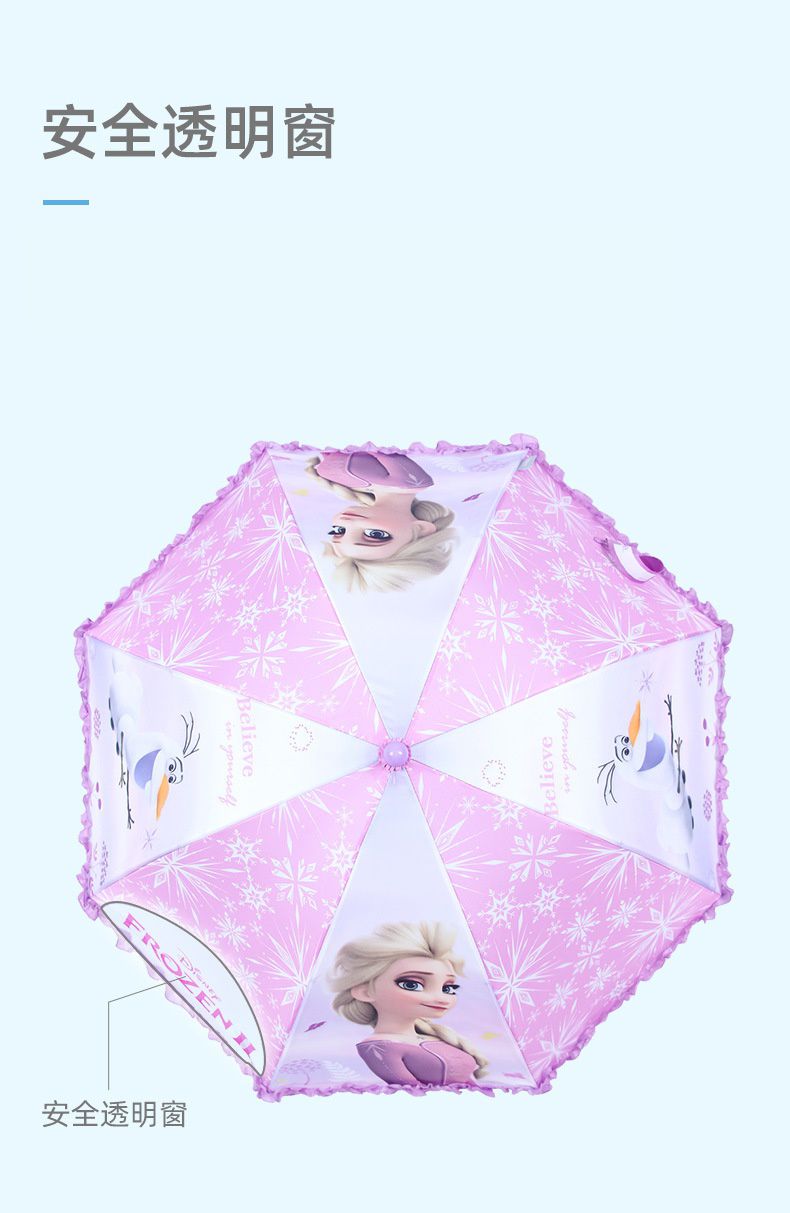 透視窗立體造型手動雨傘-卡通人物米奇-紅+黑