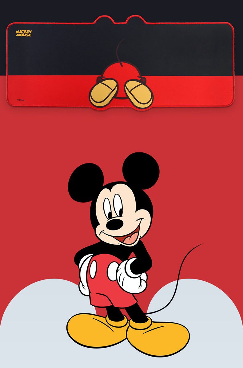 迪士尼超大卡通滑鼠墊-米奇屁屁-黑+紅 (32x80cm)