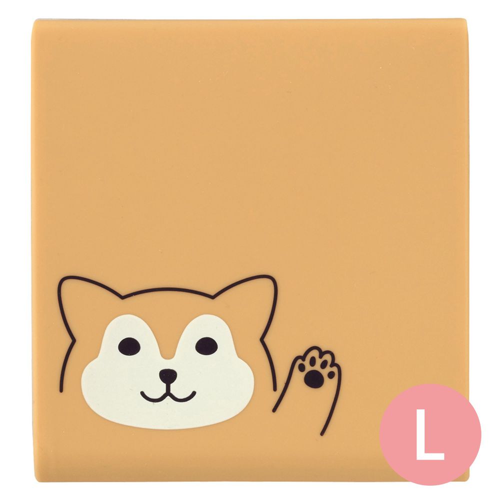 日本文具 LIHIT - 便條紙收納盒(附便條紙)-柴犬 (L(方形*1))