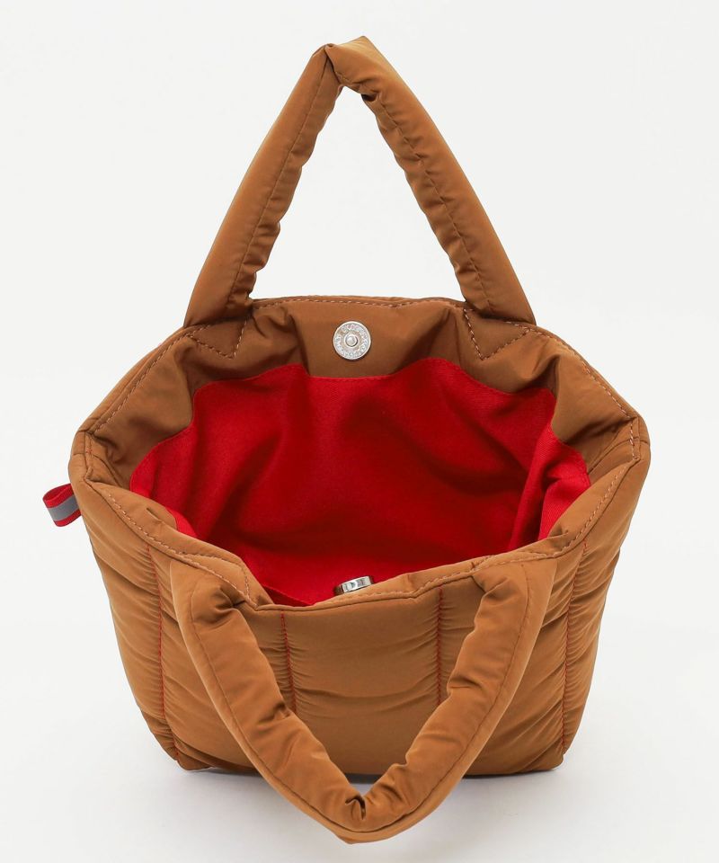 日本 COOCO - 衍縫鋪棉雲朵手提包-亮橘 (W20*H18*D14cm)