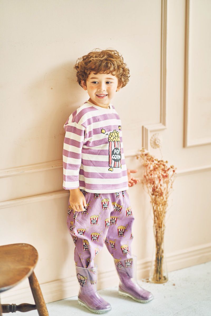 韓國 Mimico - 童趣圖案舒適彈力褲-爆米花