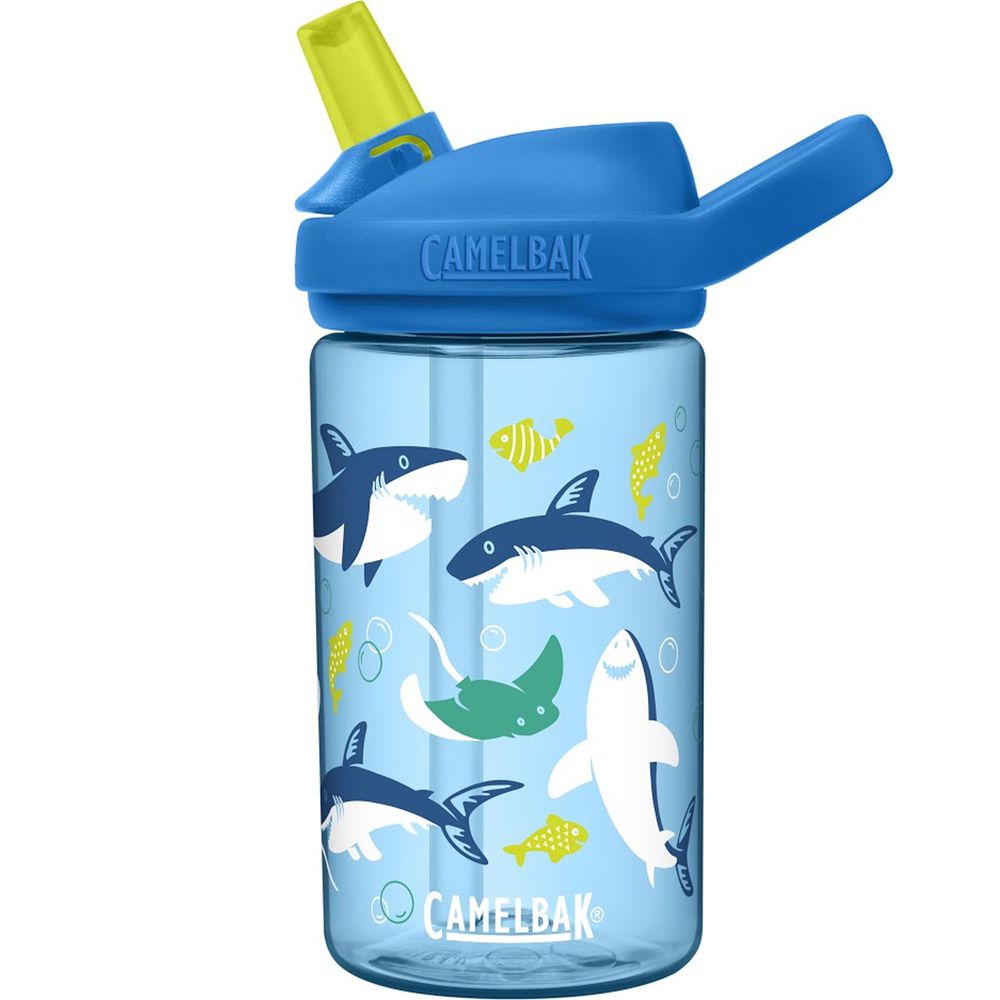 CamelBak - EDDY+ 兒童吸管運動水瓶-鯊魚樂園 (400ml)-145g