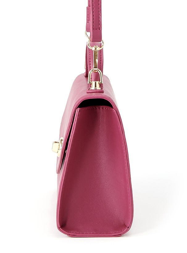 日本 GRL - 2WAY梯形金旋釦手提包/側背包-薰衣草