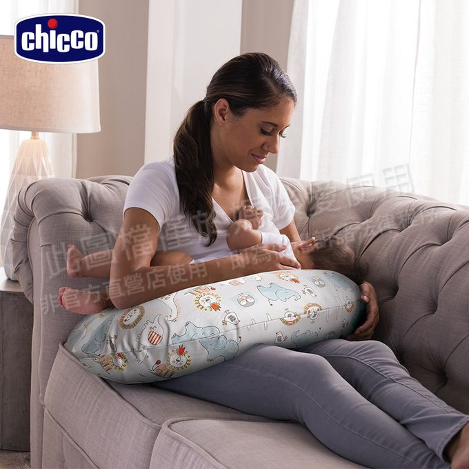 義大利 chicco - Boppy純棉多功能授乳枕-法式玫瑰