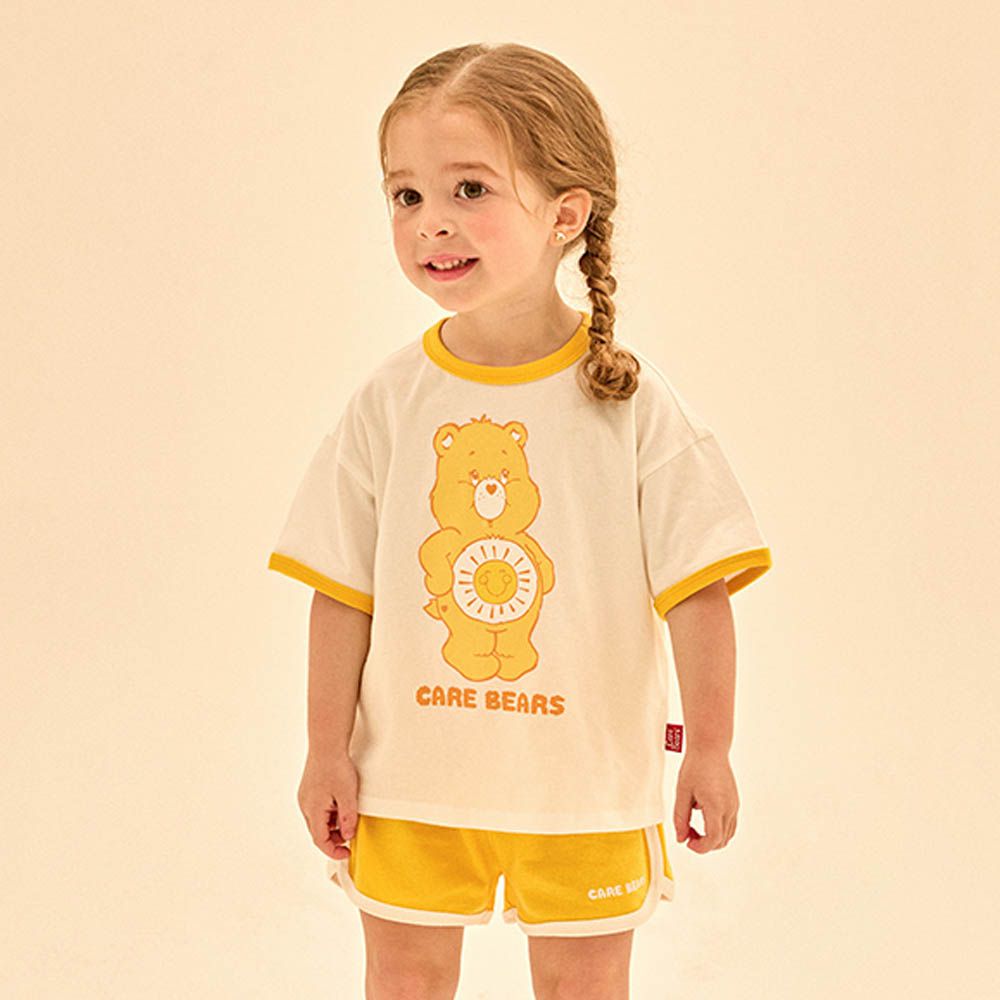 聯名款運動風短袖套裝-太陽熊熊-黃