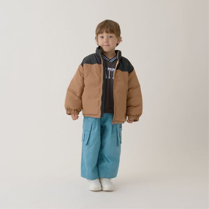 日本 b-ROOM - 萬能蓬鬆百搭溫暖鋪棉外套-藍紫