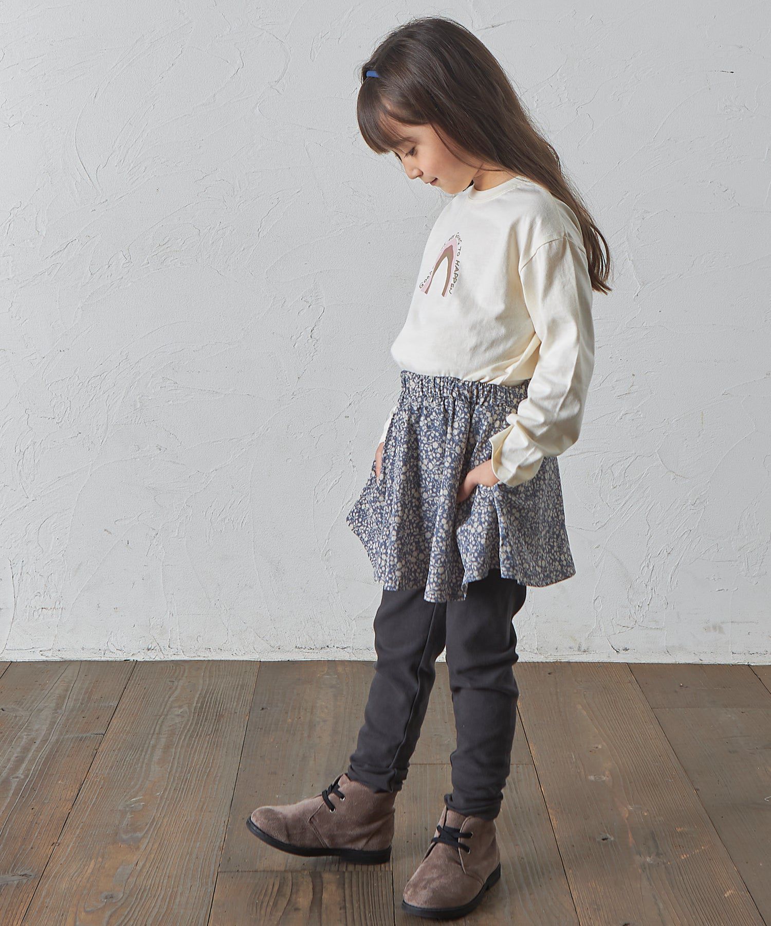 日本 PAIRMANON - 柔軟彈性百搭褲裙-素色-摩卡x灰黑