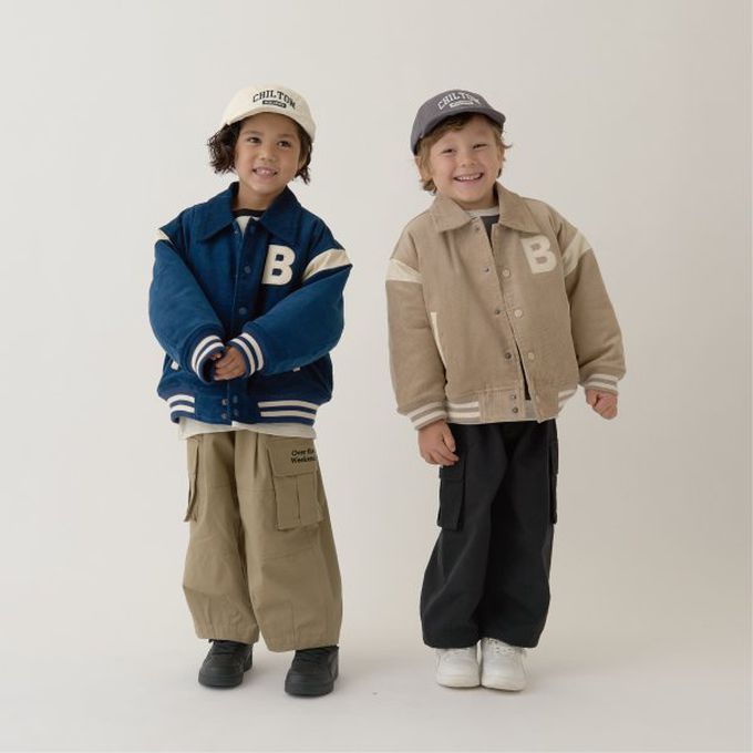 日本 b-ROOM - 燈芯絨率性運動風外套-內裏絎縫-酒紅