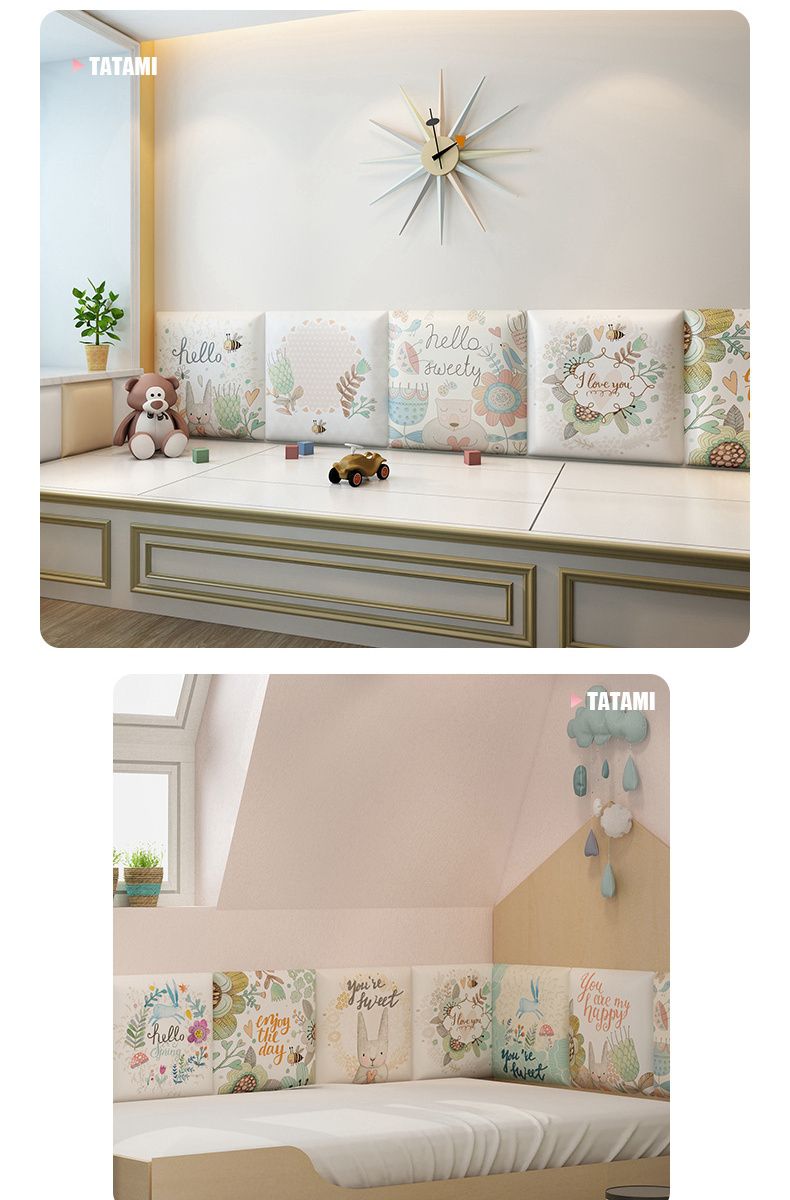 Vanibaby - 自黏式PU防撞壁貼-3片組_超厚3cm 防撞 防水 防霉 (秘密花園系列)-款式隨機3入