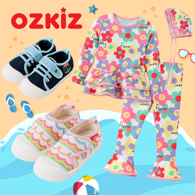韓國童星也在穿 ☼【 韓國專櫃 OZKIZ 】防滑沙灘鞋／抗UV泳裝