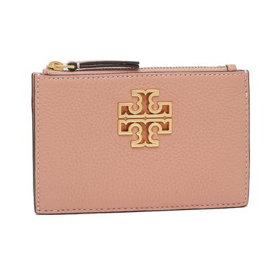 TORY BURCH - 簍空雙T LOGO卡夾零錢包 (粉紅色)