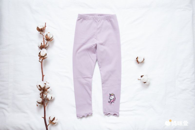 MAMDADKIDS - 磨毛保暖內搭褲-蝴蝶結-紫色