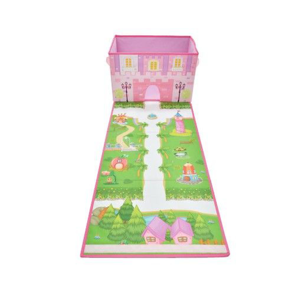 日本 U-COMPANY - 遊戲背景玩具折疊收納箱-城堡花園