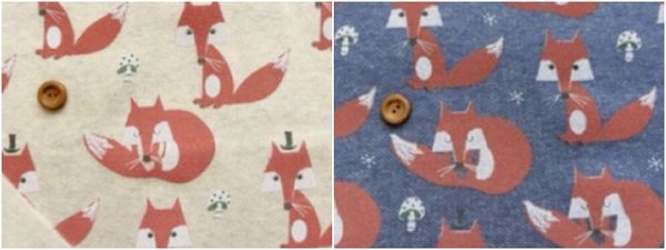 日本媽媽 - 日本製純手工熊帽-狐狸-藍灰