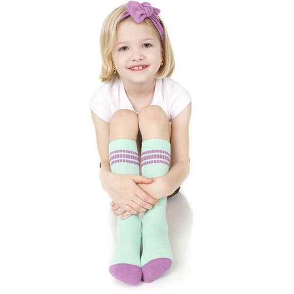 美國 juDanzy - 長襪兩入組-黑與天空藍