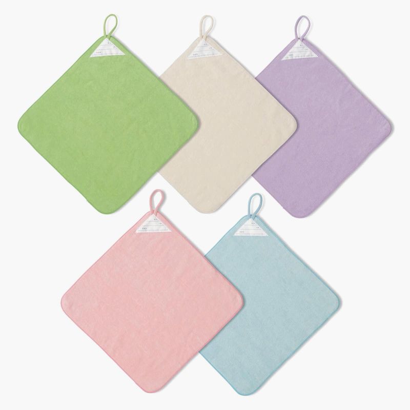 日本千趣會 - 吸水擦手巾/手帕五件組-粉紅