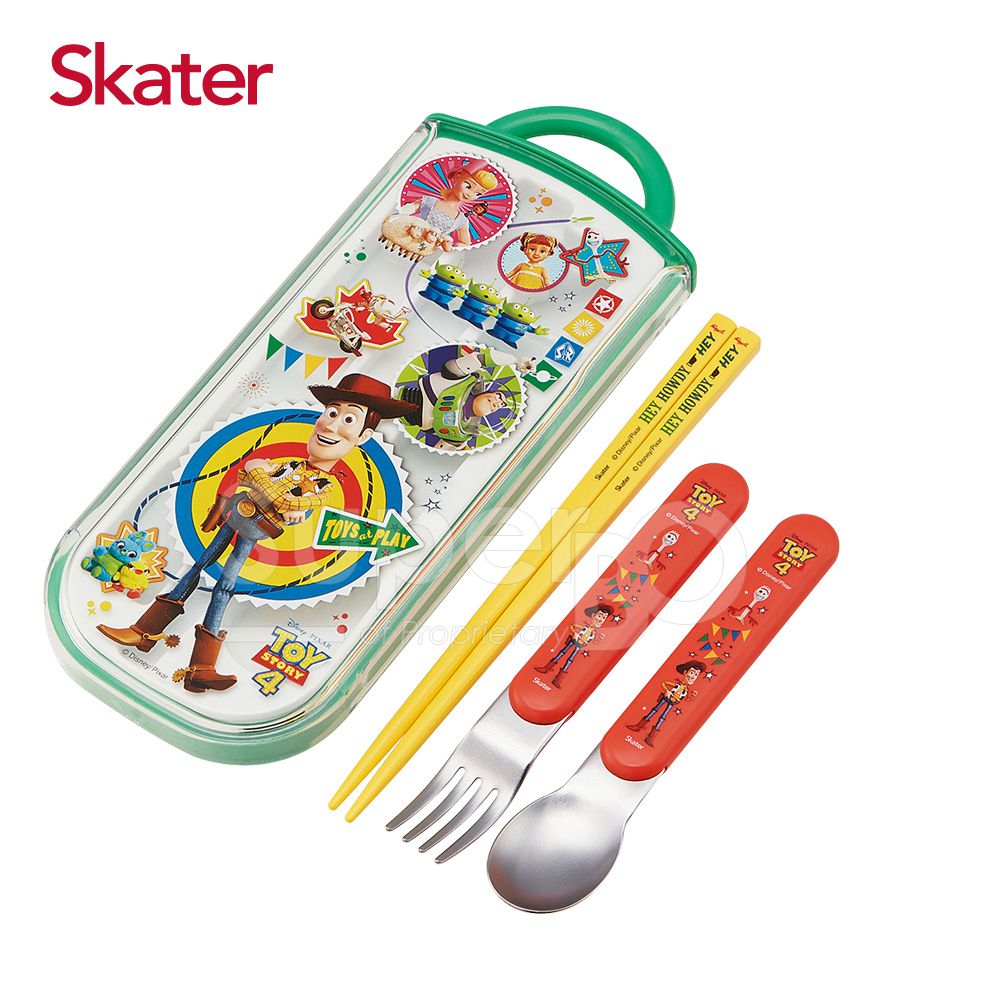 日本 SKATER - 三件式餐具組-TOY STORY
